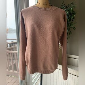 Camel Crew Neck Knit Sweater. Sherosa Size Large.